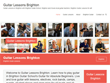 Tablet Screenshot of guitarlessonsbrighton.com